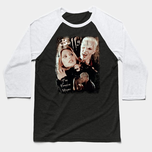 Buffy & Spike Baseball T-Shirt by CharXena